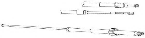 KAWE RT02286 Трос, стояночная тормозная система