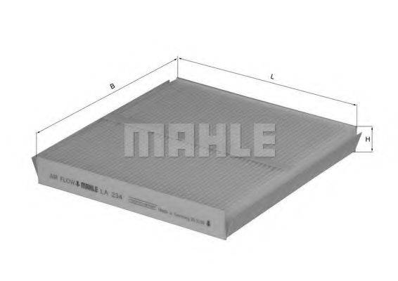 MAHLE ORIGINAL LA234 Фильтр, воздух во внутренном пространстве