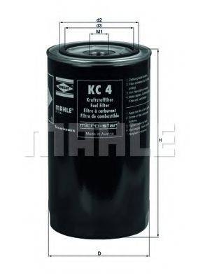 MAHLE ORIGINAL KC4 Топливный фильтр