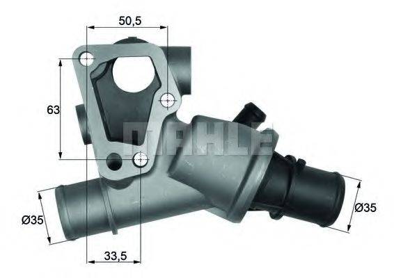 MAHLE ORIGINAL TI8380D Термостат, охлаждающая жидкость