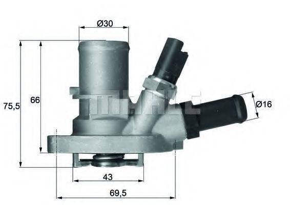 MAHLE ORIGINAL TI14988 Термостат, охлаждающая жидкость