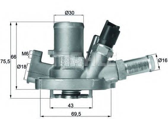 MAHLE ORIGINAL TI15180 Термостат, охлаждающая жидкость