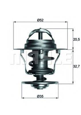 MAHLE ORIGINAL TX1288D Термостат, охлаждающая жидкость