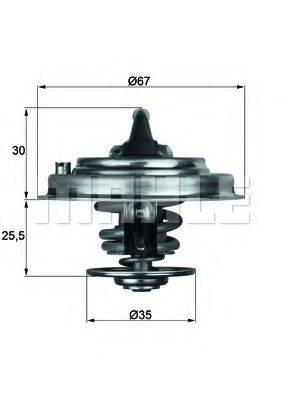 MAHLE ORIGINAL TX3482D Термостат, охлаждающая жидкость