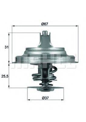 MAHLE ORIGINAL TX2571D Термостат, охлаждающая жидкость