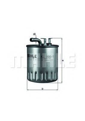 MAHLE ORIGINAL KL1001 Топливный фильтр