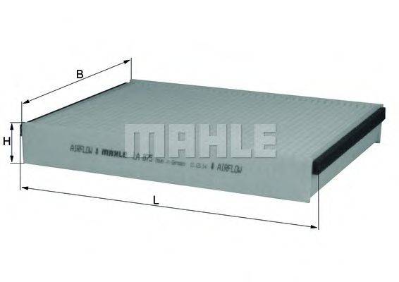 MAHLE ORIGINAL LA875 Фильтр, воздух во внутренном пространстве