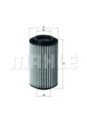 MAHLE ORIGINAL OX1537D2 Масляный фильтр