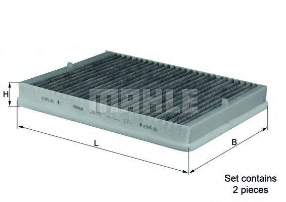 MAHLE ORIGINAL LAK73S Фильтр, воздух во внутренном пространстве