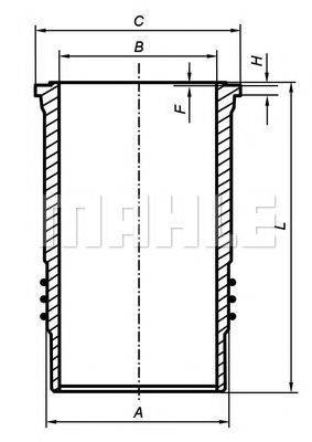 MAHLE ORIGINAL 037WN48 Гильза цилиндра