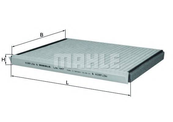 MAHLE ORIGINAL LAK447 Фильтр, воздух во внутренном пространстве