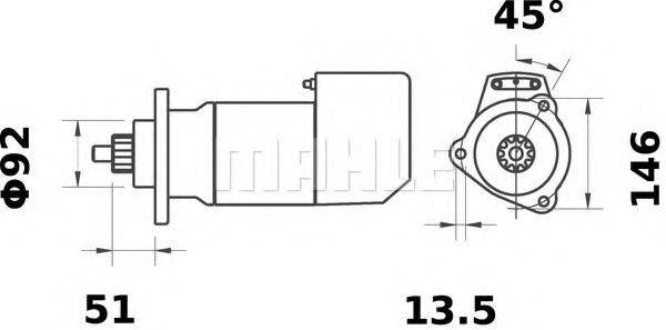 MAHLE ORIGINAL MS540 Стартер