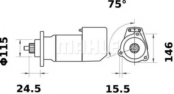 MAHLE ORIGINAL MS495 Стартер