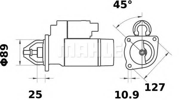 MAHLE ORIGINAL MS443 Стартер