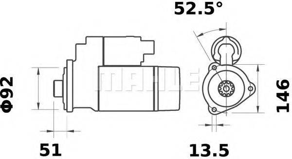 MAHLE ORIGINAL MS425 Стартер