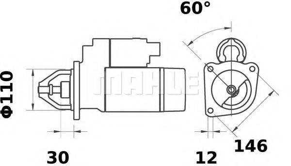 MAHLE ORIGINAL MS387 Стартер