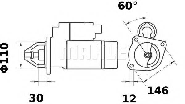 MAHLE ORIGINAL MS389 Стартер