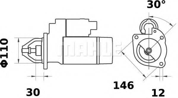 MAHLE ORIGINAL MS335 Стартер