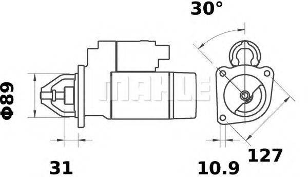 MAHLE ORIGINAL MS321 Стартер