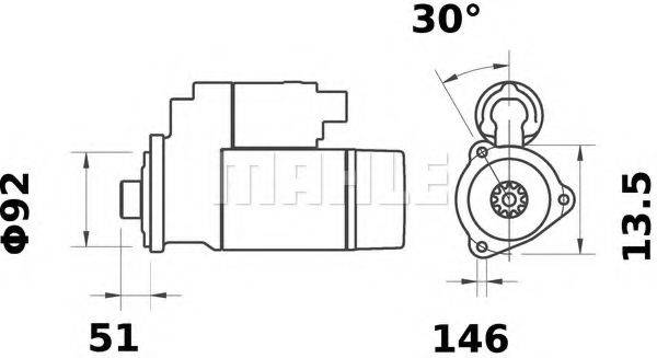 MAHLE ORIGINAL MS198 Стартер