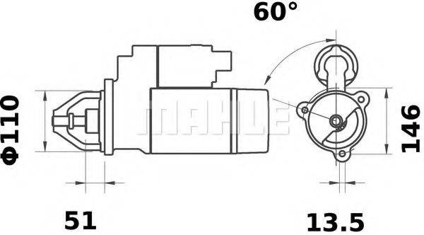 MAHLE ORIGINAL MS104 Стартер