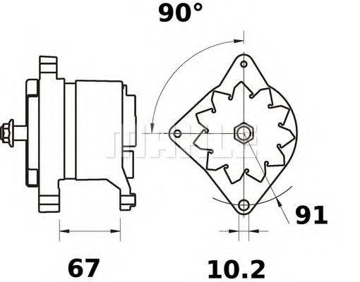 MAHLE ORIGINAL MG494 Генератор