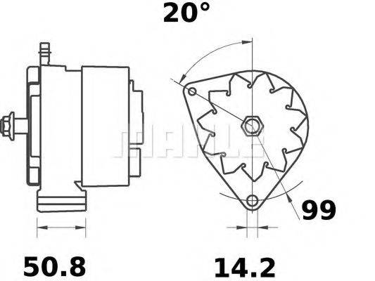 MAHLE ORIGINAL MG442 Генератор