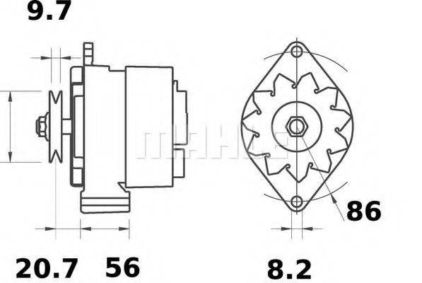 MAHLE ORIGINAL MG396 Генератор