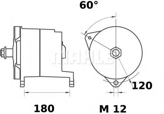 MAHLE ORIGINAL MG383 Генератор