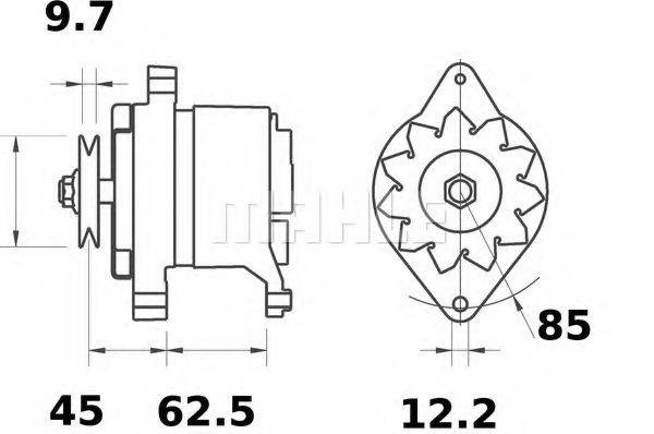 MAHLE ORIGINAL MG369 Генератор