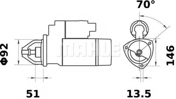 MAHLE ORIGINAL MS585 Стартер