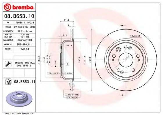 BRECO BS6030 Тормозной диск