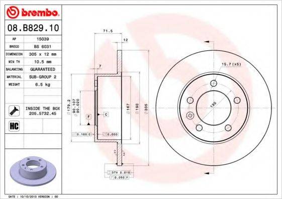 BRECO BS6031 Тормозной диск