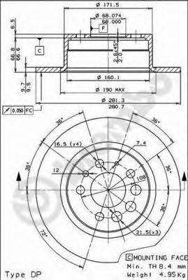 BRECO BS7209 Тормозной диск