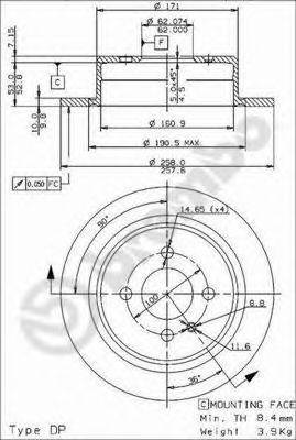 BRECO BS7271 Тормозной диск