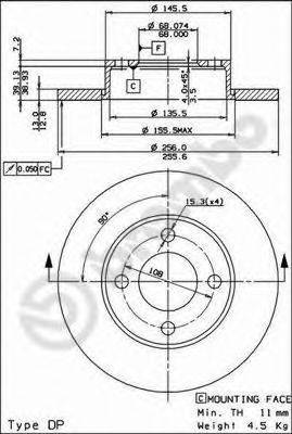 BRECO BS7302 Тормозной диск