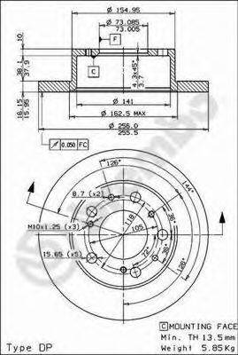 BRECO BS7322 Тормозной диск