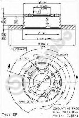 BRECO BS7335 Тормозной диск