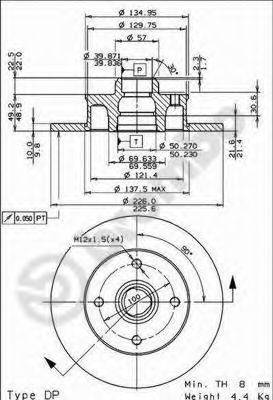 BRECO BS7369 Тормозной диск