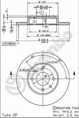 BRECO BS7376 Тормозной диск