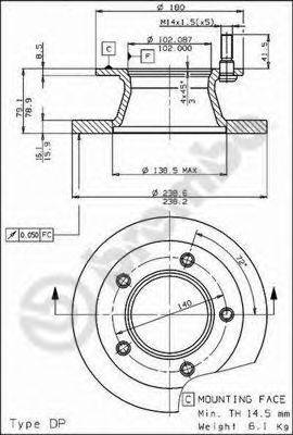 BRECO BS7390 Тормозной диск