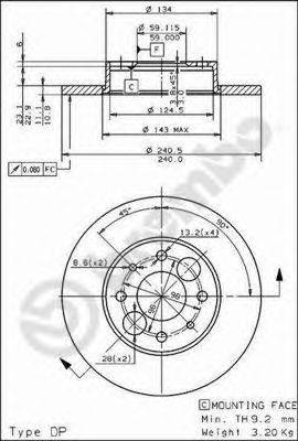 BRECO BS7391 Тормозной диск