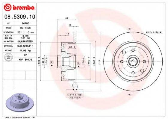 BRECO BS7406 Тормозной диск