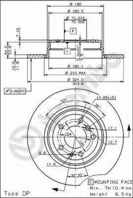 BRECO BS7434 Тормозной диск