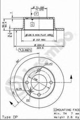BRECO BS7456 Тормозной диск
