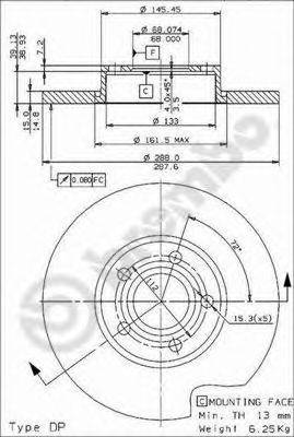 BRECO BS7463 Тормозной диск