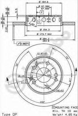 BRECO BS7565 Тормозной диск