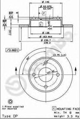 BRECO BS7592 Тормозной диск