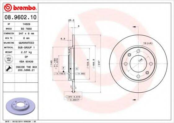 BRECO BS7650 Тормозной диск