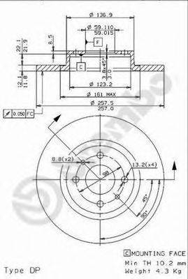 BRECO BS7655 Тормозной диск